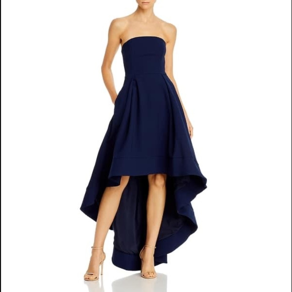 C/Meo Collective Womens Entice Formal Dress Crepe Strapless - Navy -10